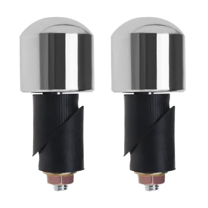 Motorcycle Handle Bar End Grip Plugs - Solid Handlebar End Weight Balance Plugs for Motorbike - Silver, 1 Pair - color: Silver