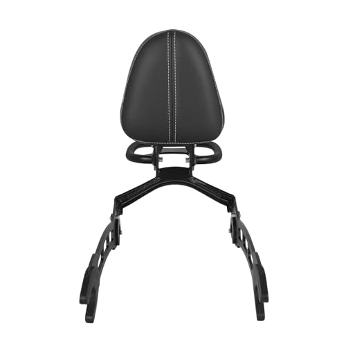 Motorcycle Upright Sissy Bar Backrest Passenger Seat Replacement for Indian Scout 2015-2024 Scout Sixty 2016-2024 Scout ABS 2019-2020 Detachable Backrest Luggage Rack - color: black+black