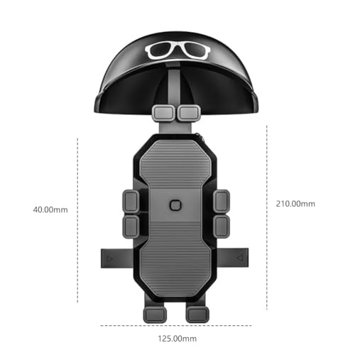 Universal Motorcycle & Bike Phone Holder, 1PC Helmet-Mounted & Handlebar Cradle with Waterproof Sun Visor, Shockproof Octopus Grip for Smartphones on Cycling and Electric Vehicles