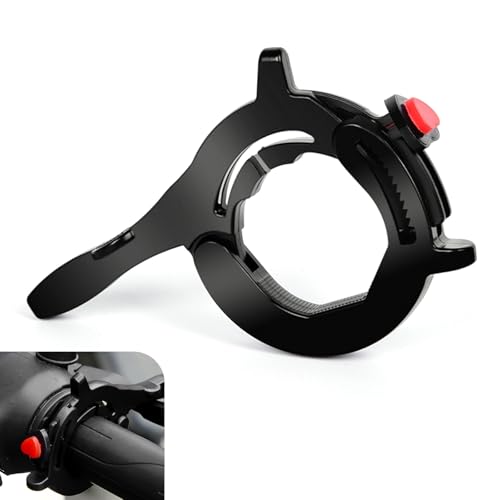 Motorcycle Cruise Booster, Labor Saving Anti-slip Cruise Throttle Plus Handlebar Clip, Modification Replacement Parts, Suitable for Most Motorcycles (Black)