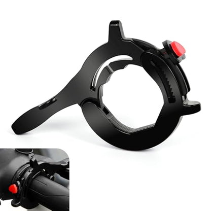 Motorcycle Cruise Booster, Labor Saving Anti-slip Cruise Throttle Plus Handlebar Clip, Modification Replacement Parts, Suitable for Most Motorcycles (Black)