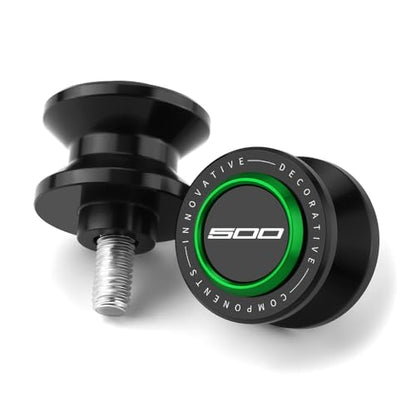 8mm CNC Aluminum Motorcycle Swingarm Spools Sliders Rear Stand Frame Sliders Compatible With Ninja 500 ABS/ABS SE/ABS KRT Edition 2026 2025 2024 Ninja500 Ninja 500 Accessories (Green) - color: green