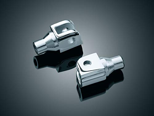 Kuryakyn 7939 Motorcycle Footpeg Component: Tapered Peg Adapters for Can-Am, Honda, Suzuki, Triumph Motorcycles, Chrome, 1 Pair