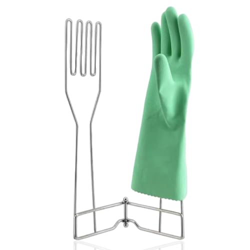 Glove Drying Rack, 14.7 Inch Stainless Steel Vertical Glove Holder, Collapsible & Space-Saving Drain Rack, Kitchen Supplies for Home, Dining Room