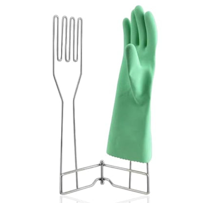 Glove Drying Rack, 14.7 Inch Stainless Steel Vertical Glove Holder, Collapsible & Space-Saving Drain Rack, Kitchen Supplies for Home, Dining Room