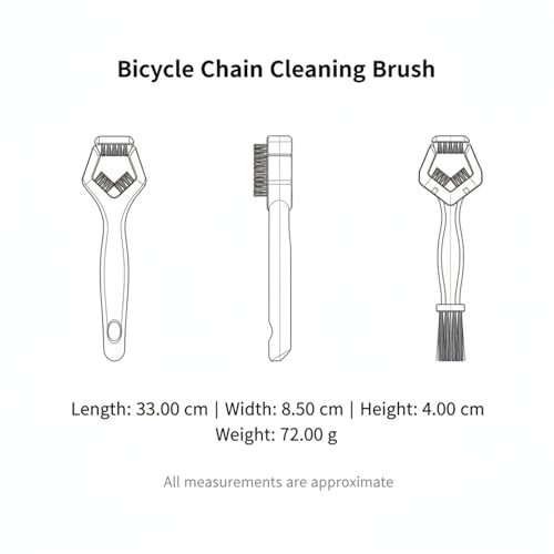 Bicycle Chain Cleaning Brush, Double-Headed Drivetrain Scrubber for Bike and Motorcycle Maintenance, PP Plastic Tool for Grease and Grime Removal (1 PC) - color: Blue
