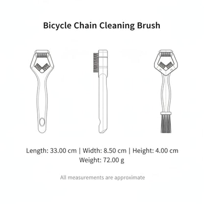 Bicycle Chain Cleaning Brush, Double-Headed Drivetrain Scrubber for Bike and Motorcycle Maintenance, PP Plastic Tool for Grease and Grime Removal (1 PC) - color: Blue