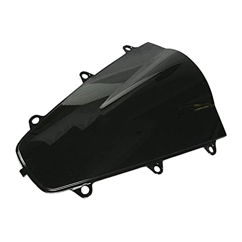FLPRO ABS Plastic Windshield Windscreen Compatible for Honda CBR1000RR 2017 2018 2019 2020 Double Bubble (Black)