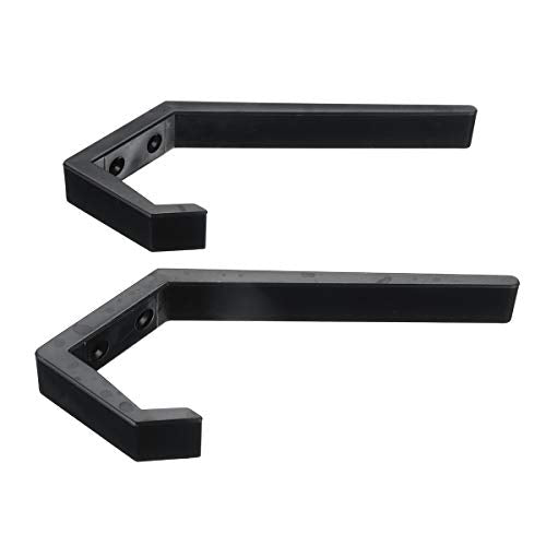 2PCS Helmet Holders Plastic Hanging Hooks Wall Mounted Hangers Hat Glove Bag Shoe Clothes Rack-Black - color: Black