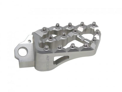 AltRider Adventure X Foot Pegs Compatible With BMW R 1200/1250 / 1300 GS/GSA - Heavy Duty Design - Boot Friendly, High Traction Cleats for Stability & Grip - Adjustable Camber & Height - Silver - color: Silver, size: Adventure X (56mm x 95mm)