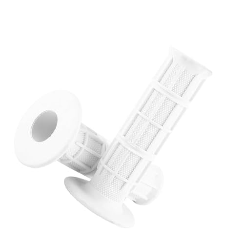 1Pair White Grips, 22mm 7/8" Dirt Bike Grips Scooter Grips Handlebar Hand Grips for Motorcycle, Mini Bike, Dirt Bike, Pit Bike Handlebar Pro Taper Grips Dirtbike - color: White