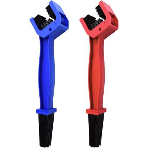 2026 New Bike or Motorcycle Chain Washer, Cleaning Brush 2 Pcs Dirt Bike Accessories (Color, Blue and Red)