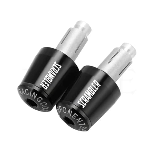 Motorcycles Handlebar Grips Cap Weight PartsAnti Vibration Plug Ends for Ducati Scrambler 2015-2016 15-16 - color: Black black