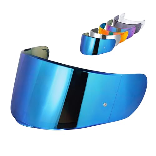 Strada 2 Visor for Sedici Strada 2 and for Strada 3 Face Shield Helmet Visor Accessories for FT2 VECTOR FF801 FF397 (Chrome Blue) - color: Chrome Blue