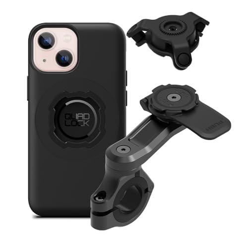 Quad Lock Motorcycle Handlebar Mount PRO Kit with Vibration Dampener and MAG Phone Case for iPhone 13 Mini - size: iPhone 13 mini