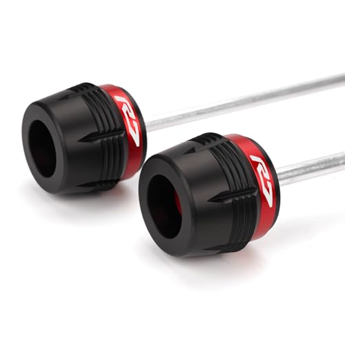 1Pair Compatible with YZF R7 2025 2024 2023 YZFR7 2022 2021 YZF-R7 Motorcycle Front Rear Fork Wheel Frame Slider Crash Protector Axle Slider Crash Pads (Red) - color: Red