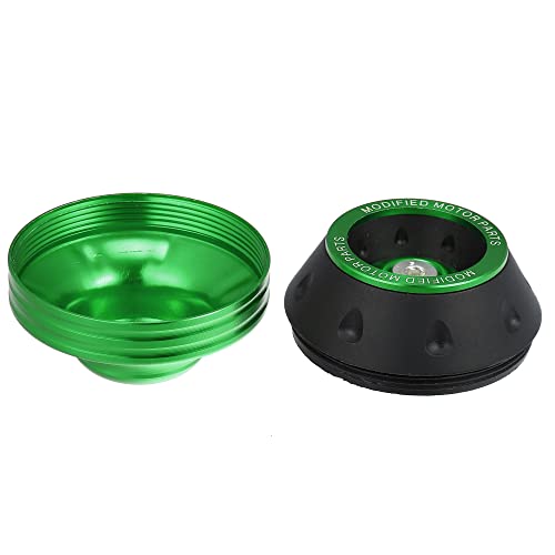 X AUTOHAUX Pair Motorcycle Wheel Front Fork Frame Sliders Falling Protector Green Universal - color: Green