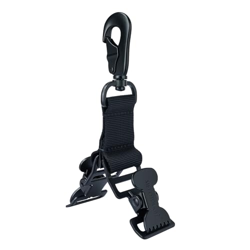 MELOTOUGH Firefighter Glove Clips Strap | Glove Holder with Glove Leash Swivel Snap Hook - color: Black, size: 1 PACK