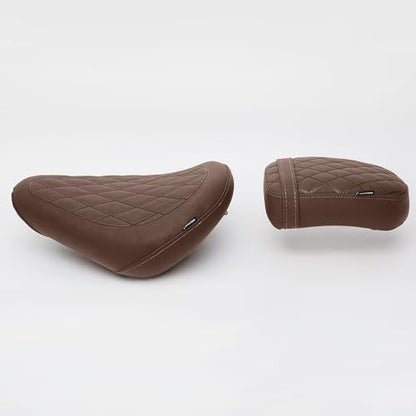 Touring Soft Leather Front Driver Seat Cushion Pad Rear Passenger Pillion Seat fit for Ho-nda Rebel CMX 300 CMX 500 2017 2018 2019 2020 2021 2022 2023 2024 (1 Set-Brown) - color: 1 Set-Brown