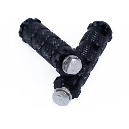 PROCNC Universal Anti-slip 8mm Motorcycle Foot Pegs with Install Bolts Foot Pegs Fit for Aprilla Honda Kawasaki Ducati Suzuki Yamaha Triumph MV etc (Black) - color: black