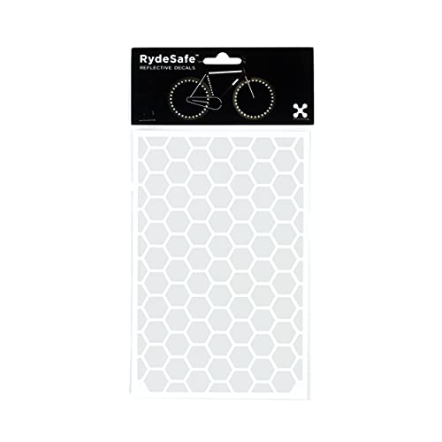 RydeSafe Reflective Decals - Hexagon Kit - Large - color: White