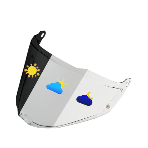 Blaze 2 Helmet Visor Replacement.Blaze 2 Outer Face Shield UV Protection Compatible with Blaze 2,Pioneer 2,MX702 (Photochromic Clear/Deep Black-Day&Night Use) - color: Photochromic Clear/Deep Black-day&night Use