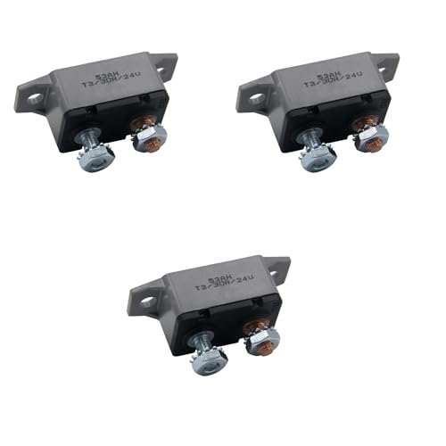 ZOOKOTO 3pcs 12-24V 30 Amp ATV Resettable Circuit Breaker Fuse Holder 30A - color: 3Pcs, size: 30A
