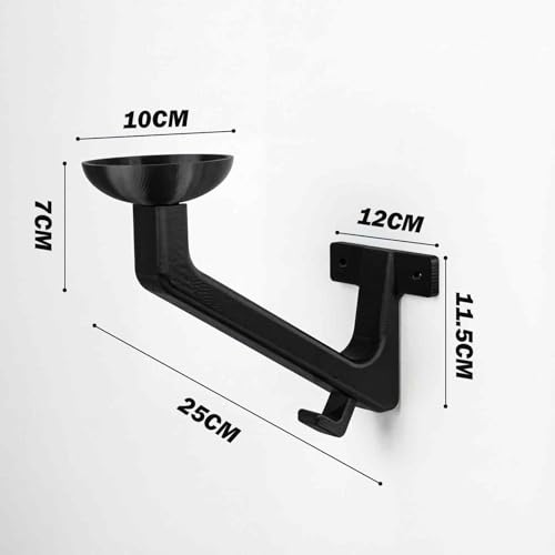 Firefighter helmet wall-mounted display rack/coat rack/helmet holder - Carbon fiber material - Includes mounting hardware - Black