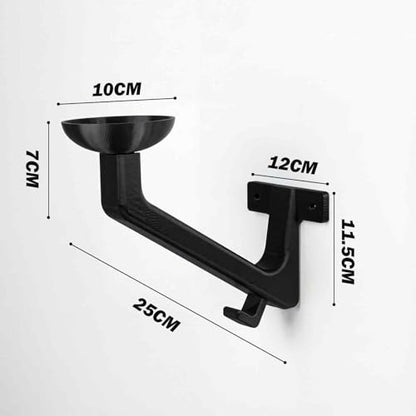 Firefighter helmet wall-mounted display rack/coat rack/helmet holder - Carbon fiber material - Includes mounting hardware - Black