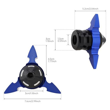 Windance 4pcs Front Wheel Frame Sliders Aluminum Alloy Dart Shape Front Fork Crash Protection Cup for Motorcycles Motocross Moped Scooters Dirt Pit Bikes (Blue) - color: Blue