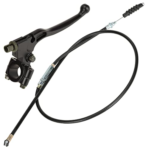 HIAORS 7/8'' Left Clutch Lever Handle Cable Compatible with SSR 50cc 70cc 90cc 110cc 125cc 150cc Baja TaoTao DB17 DB27 Apollo RFZ X-pro Coolster QG-213A XR80 CRF70 Pit Dirt Bike Motocycle Parts Black