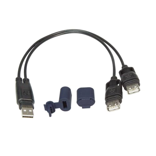 Optimate USB Cable O-110, USB Y-Splitter, with Weatherproof Connection System