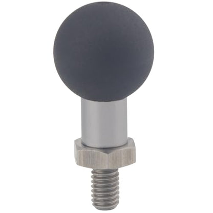 20mm Ball Adapter with M6 Stud - Heavy Duty Stainless Steel Base & TPU Coated Ball for Motorcycle, GPS & Dash Cam Mounts | Compatible with Bulletpoint Mounting Systems - size: M6
