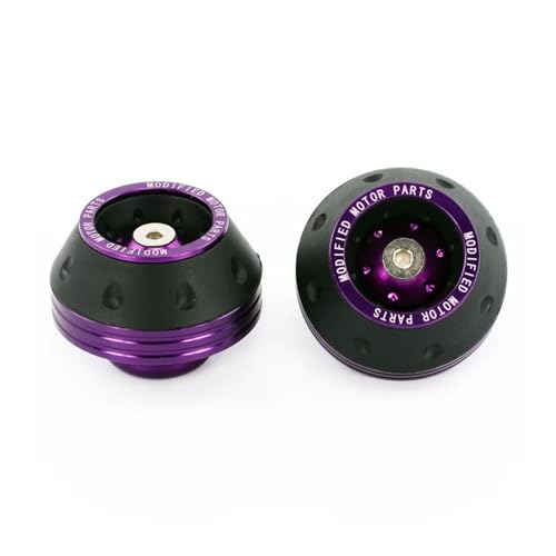 Motorcycle Frame Slider 4PCS Universal Motorcycle Wheel Protection Crash Cups Colorful Motorbike Protector Damping Moto Accessories - color: Purple x2