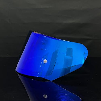 Assault Helmet Visor,Motorcycle Helmet Shield Replacement UV Protection Windshield Compatible With Assault,Stream,Rapid,Storm,FF320,FF328,FF353,FF800(Revo Deep Blue) - color: Revo Deep Blue
