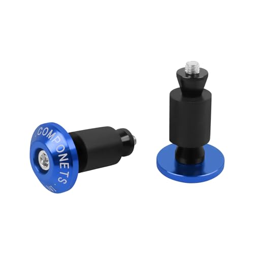 Motorcycle Bar End Plug Handlebars End Caps Grips Replacement for Yamaha Kawasaki Honda BMW Suzuki and All 7/8" Handlebar Grip - color: blue