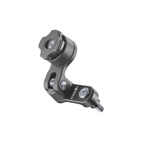 Interphone, Barclamp Mount, Attachment Bracket for The Riser of The Motorbike, Flexible and Practical, Multi-Adjustable and Compatible with Clutch Lever Collar Screws - style: riser