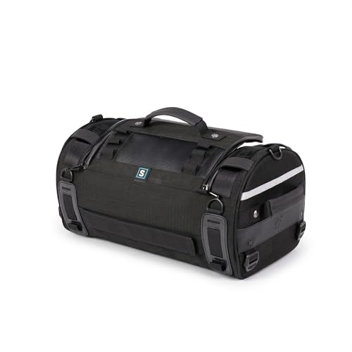 Niche Stackable Tail Bag, Three sizes, Motorcycle Rear Seat Bag with Waterproof Rain Cover, Motorbike Travel Luggage, Zipper closure, Large Capacity-22L - size: 22L