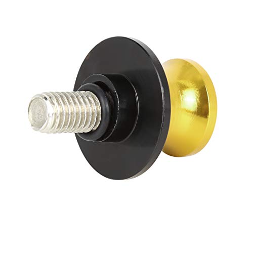 F FIERCE CYCLE 10mm CNC Swingarm Spool Stand Bobbins Starting Frame Screw Swing Arm Sliders Spools Universal Gold Tone for Motorcycle - color: Gold Tone