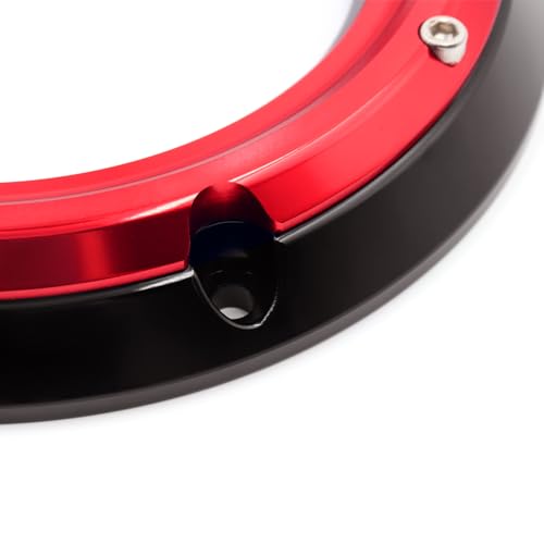 Transparent Derby Cover，New Hardware Kit Included for Harley Bagger/Touring Road Glide、Street Glide、Road King 、Trikes 2017-2026 (Black&Red) - color: Black&Red