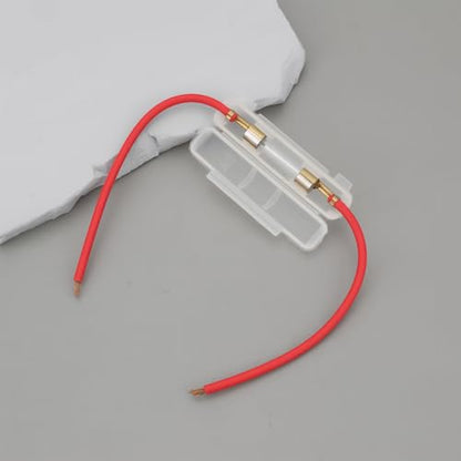 4pcs 15A Motorcycle Inline Glass Fuse Holder Box for 30x6mm Fuse