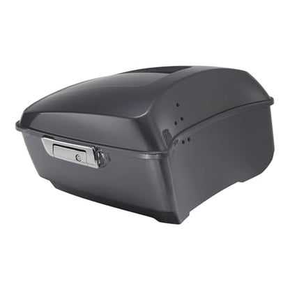 TCMT King Motorcycle Trunk Fit for Harley Touring 2014-2025 CVO Road King Road Glide Street Glide Electra Glide Ultra Limited Pack Gauntlet Gray Metallic - color: Gauntlet Gray Metallic(No Speaker Holes)