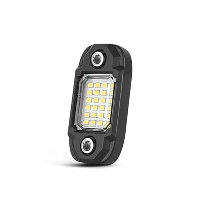 4 Pods White Rock Lights 24 LEDs Chips Waterproof Neon Trail Rig Lamp Underglow Light for Car Truck Motorcycle SUV ATV UTV (White) - color: White