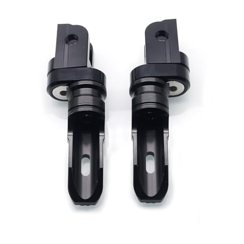 MZS Motorcycle Foot Pegs Front 360° Roating Rider Footpegs Rest Pedal Black CNC Compatible with F900R, F900XR, Rninet, R nine T Scrambler/Pure, S1000R, S1000RR - size: F900R, F900XR, Rninet, S1000R, S1000RR
