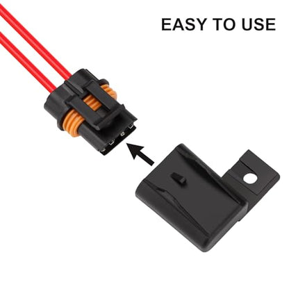 3 Pack Inline Waterproof Fuse Holder, with 10 Amp 15 Amp ATC/ATO Blade Fuses, 16 AWG Pre-Wired Kit Heavy Duty Inline Fuse Holder for Marine Automotive Vehicle (3)