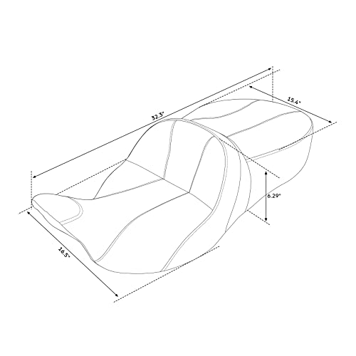 C.C. RIDER Driver& Passenger Seat Mammock Seat Fit For Harley Touring 2009-2023 Road Glide Street Glide Road King Electra Glide CVO Models 2009-2022, Extended Reach - color: 38# White