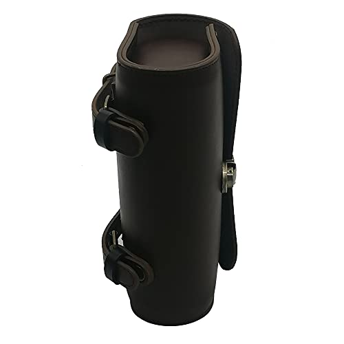 WUYAN Bike Handlebar Leather Bags Under Seat Retro Classical Mountain MTB Road Bike Leather Bag for Cell Phone， Saddle Tail Rear Pouch Seat Storage Cycling Case Carry Accessories - color: Dark coffee