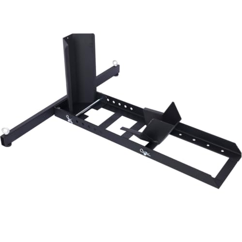 Heavy Duty Motorcycle Wheel Chock Stand 1800 lb Capacity, Adjustable Steel Front Wheel Stabilizer for 15–22 Inch Tires, Floor or Trailer Mount Motorcycle Parking Stand