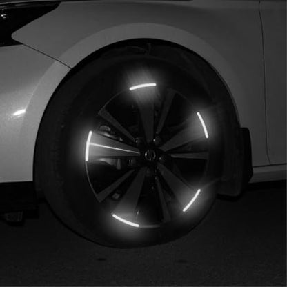 DXMWWTP 42Pcs Reflective Stickers, Reflective Helmet Bicycle Stickers, Driveway Reflectors, BikeReflective Tape, NightSafety Stickers for Bicycle, Motorcycle, Wheelchairs, Scooter - color: White