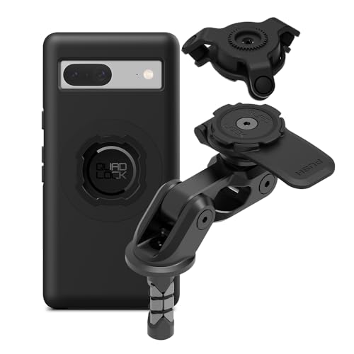 Quad Lock Motorcycle Fork Stem Mount PRO Kit with Vibration Dampener and MAG Phone Case for Pixel 7a - size: Pixel 7a